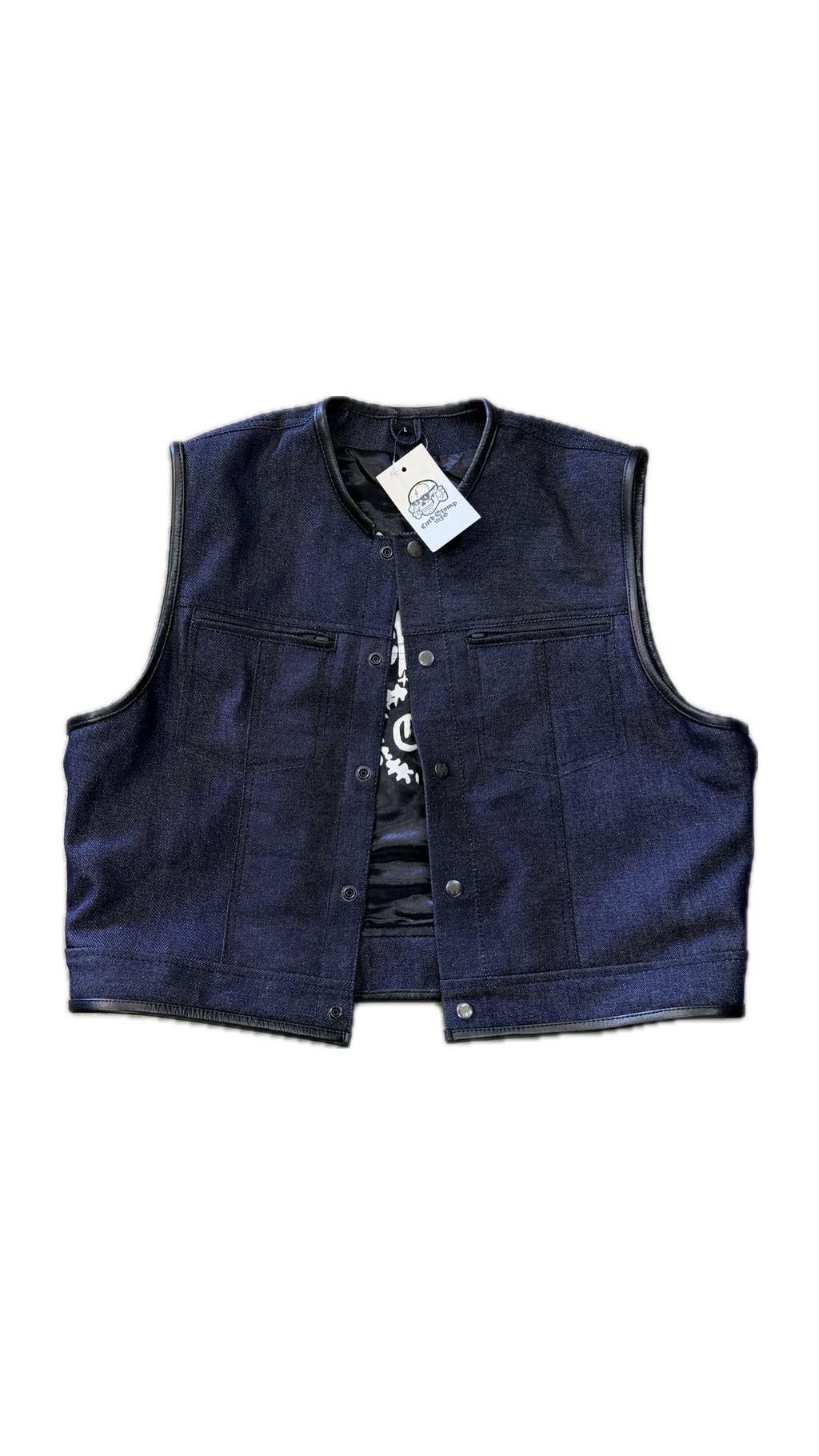 DENIM CLUBSTYLE SHORTY w/ LEATHER CUFFS